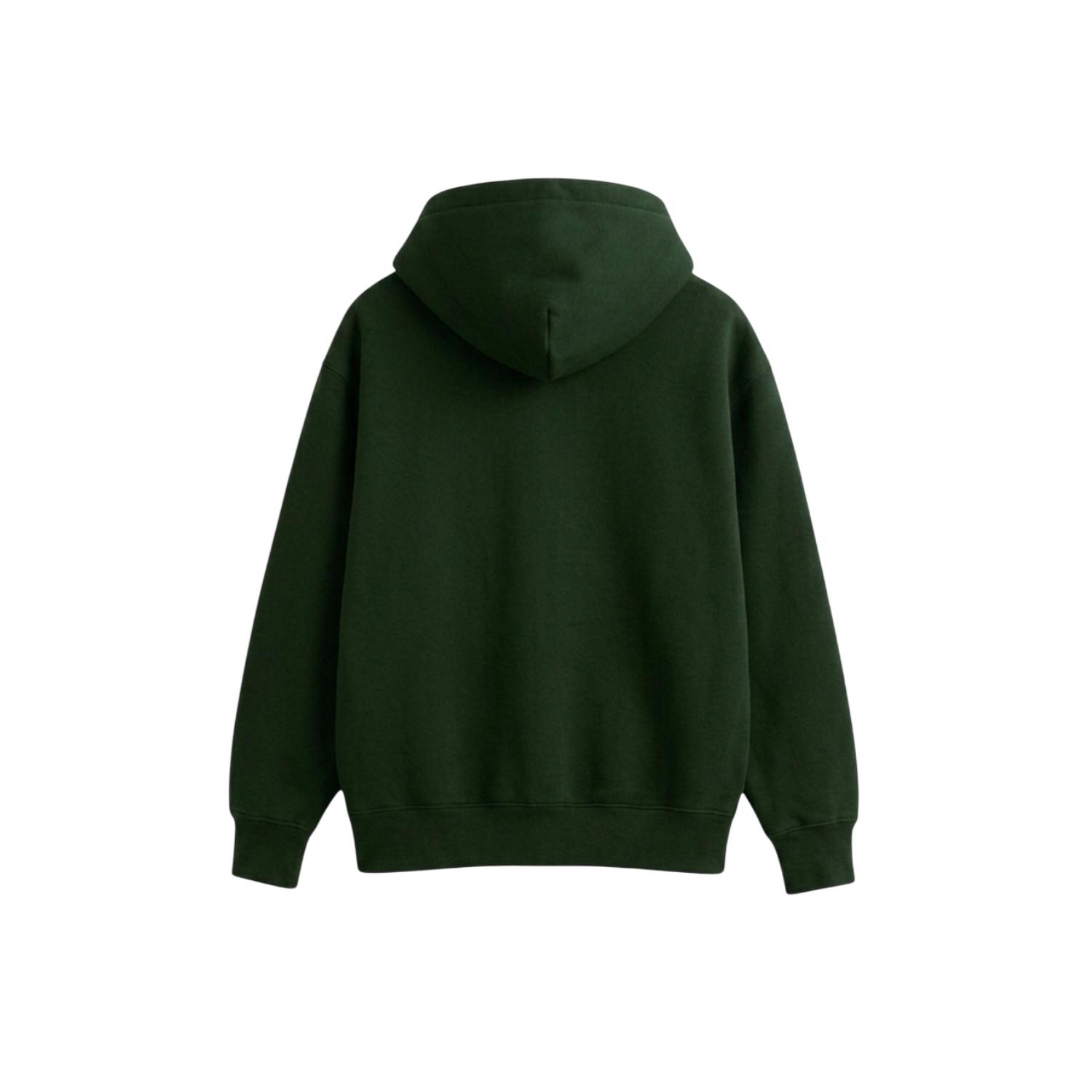 PRUDELS Hoodie Zipper CIRCLE Warna Hijau - Hoodie Unisex dengan Resleting - Bahan Fleece Cotton 330gsm foto 2