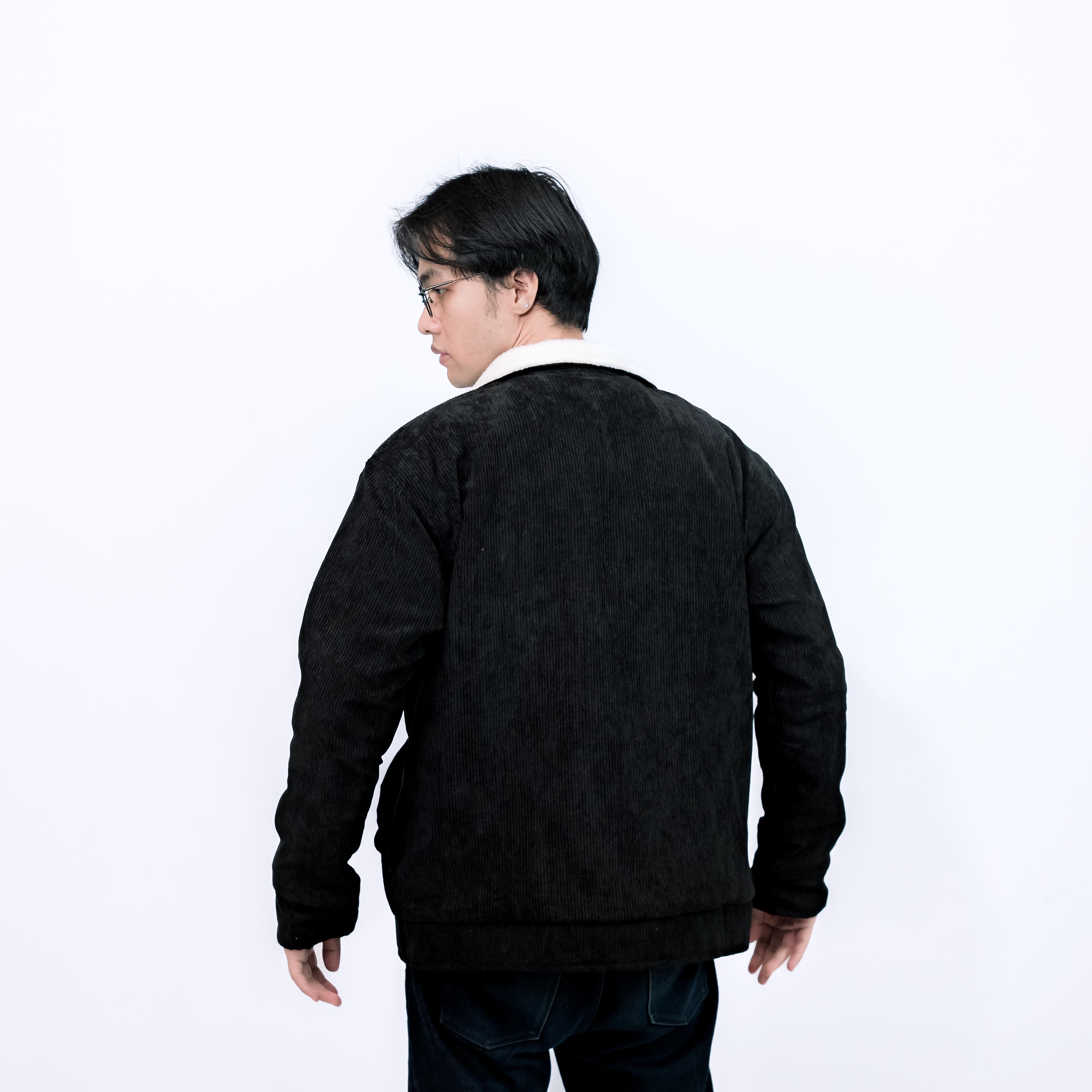 PRUDELS — Jaket Corduroy Sherpa — Artikel Vora — Outerwear Pria Vintage Streetwear — Material Corduroy & Bulu Sherpa foto 4