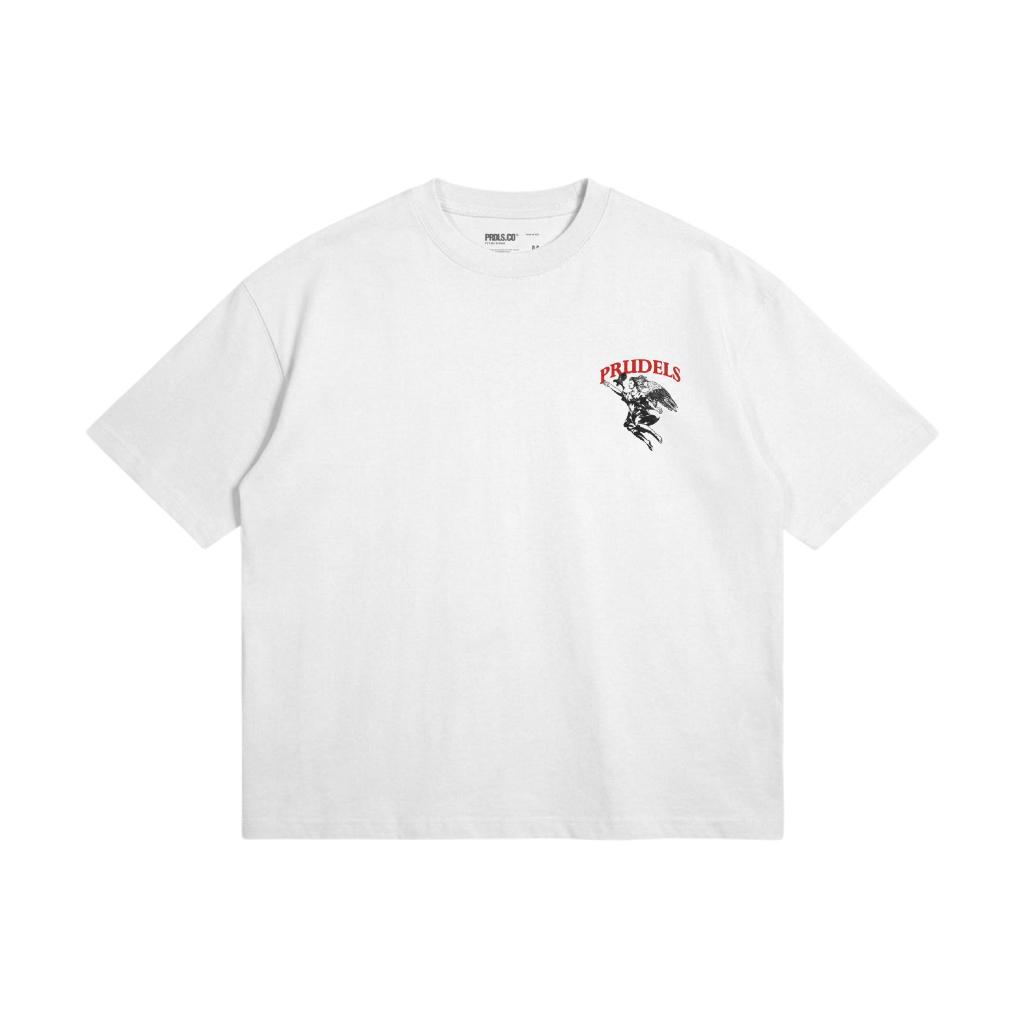 Prudels Kaos Oversize Hitam Unisex - Premium Distro Streetwear - Artikel Keep - Full Cotton 16s Fit & Tebal foto 2