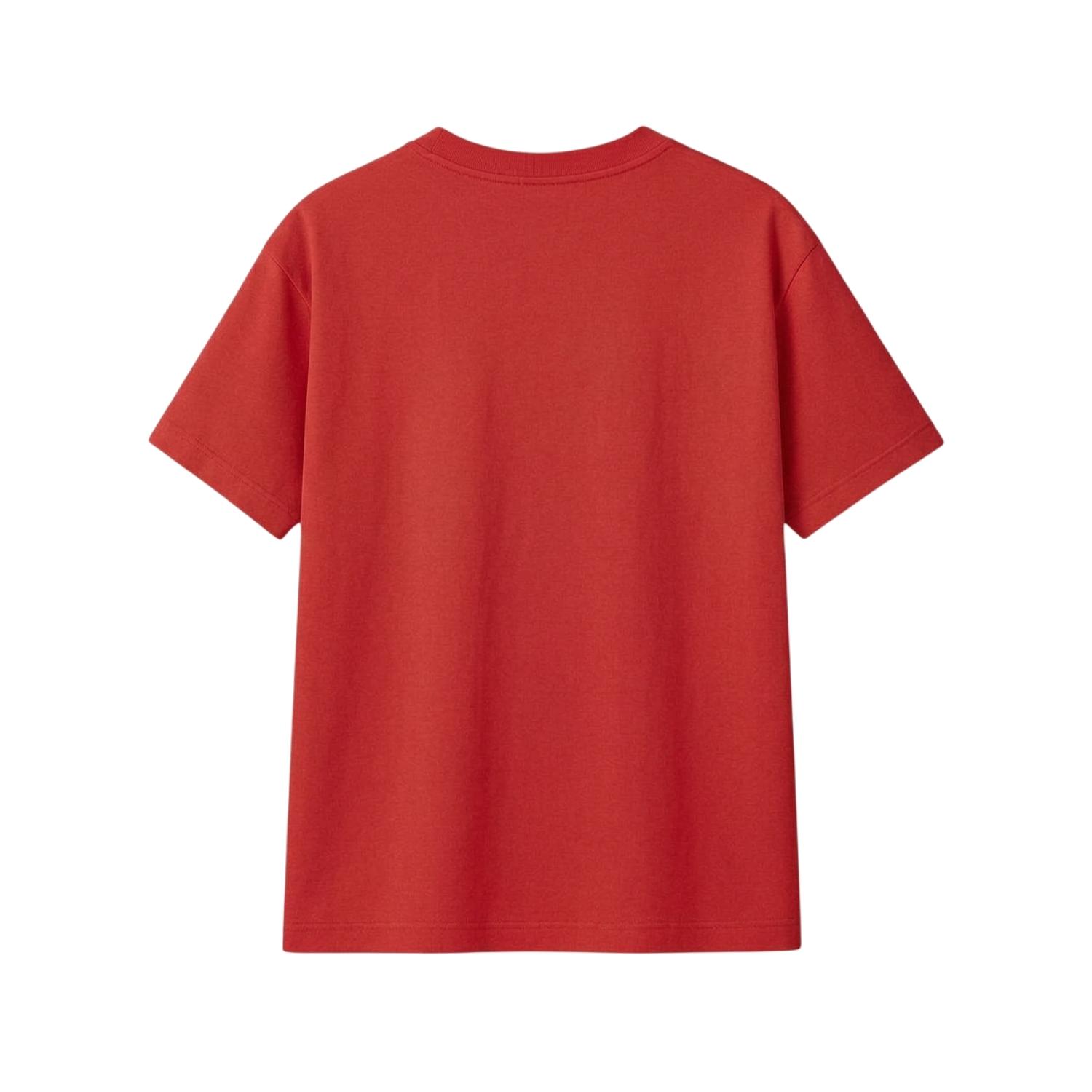 PRUDELS Kaos Reguler Merah Premium - Artikel Red - T-Shirt Distro Streetwear Simple Unisex Cotton 24S Bahan Nyaman foto 2