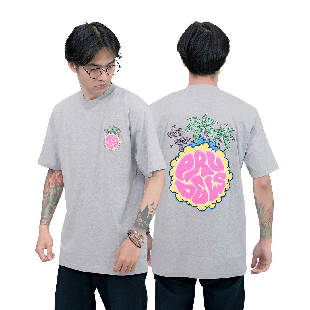 Prudels Kaos Reguler Unisex - Premium Distro Streetwear - Artikel Beach - Cotton 24s Lembut & Nyaman foto 3