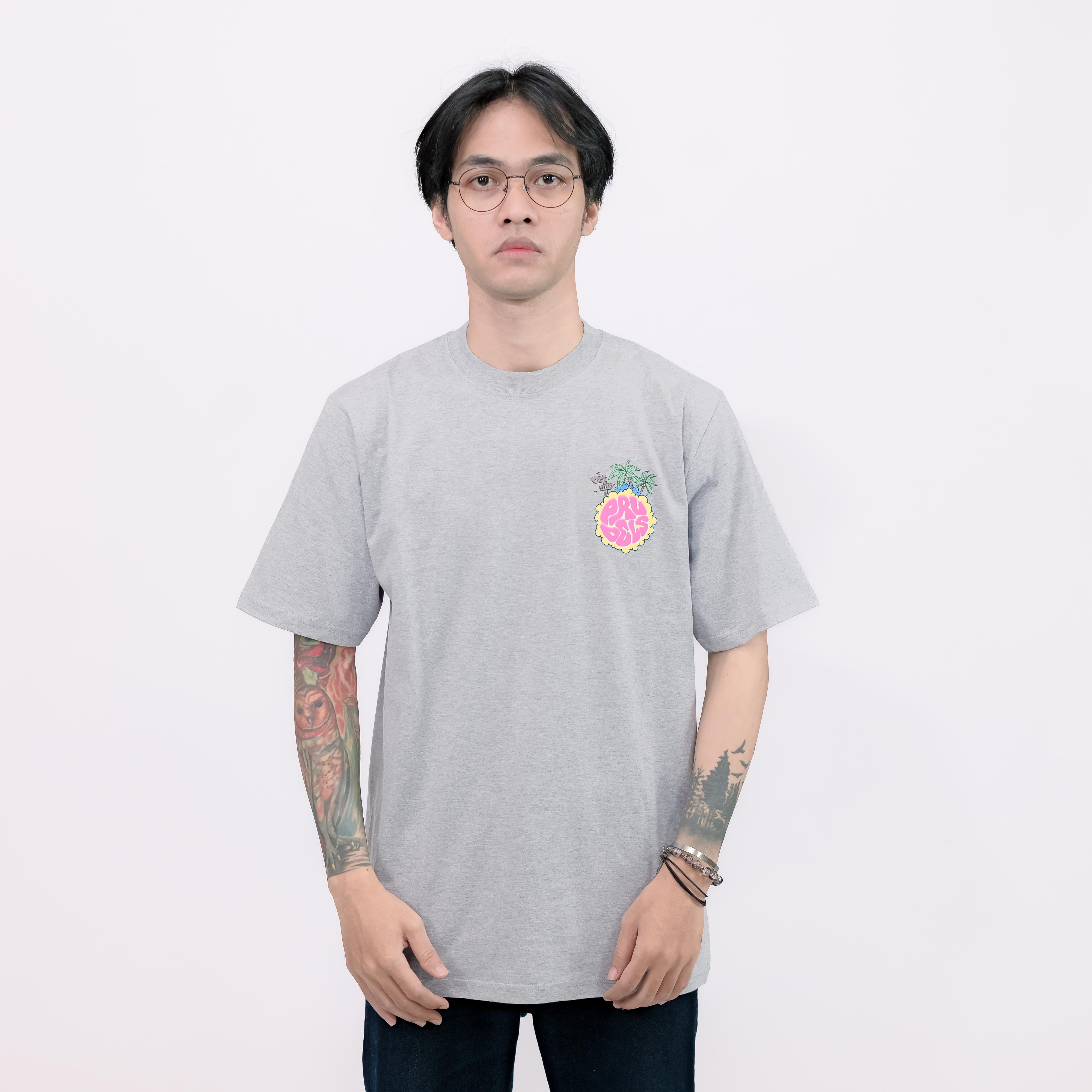 Prudels Kaos Reguler Unisex - Premium Distro Streetwear - Artikel Beach - Cotton 24s Lembut & Nyaman foto 4
