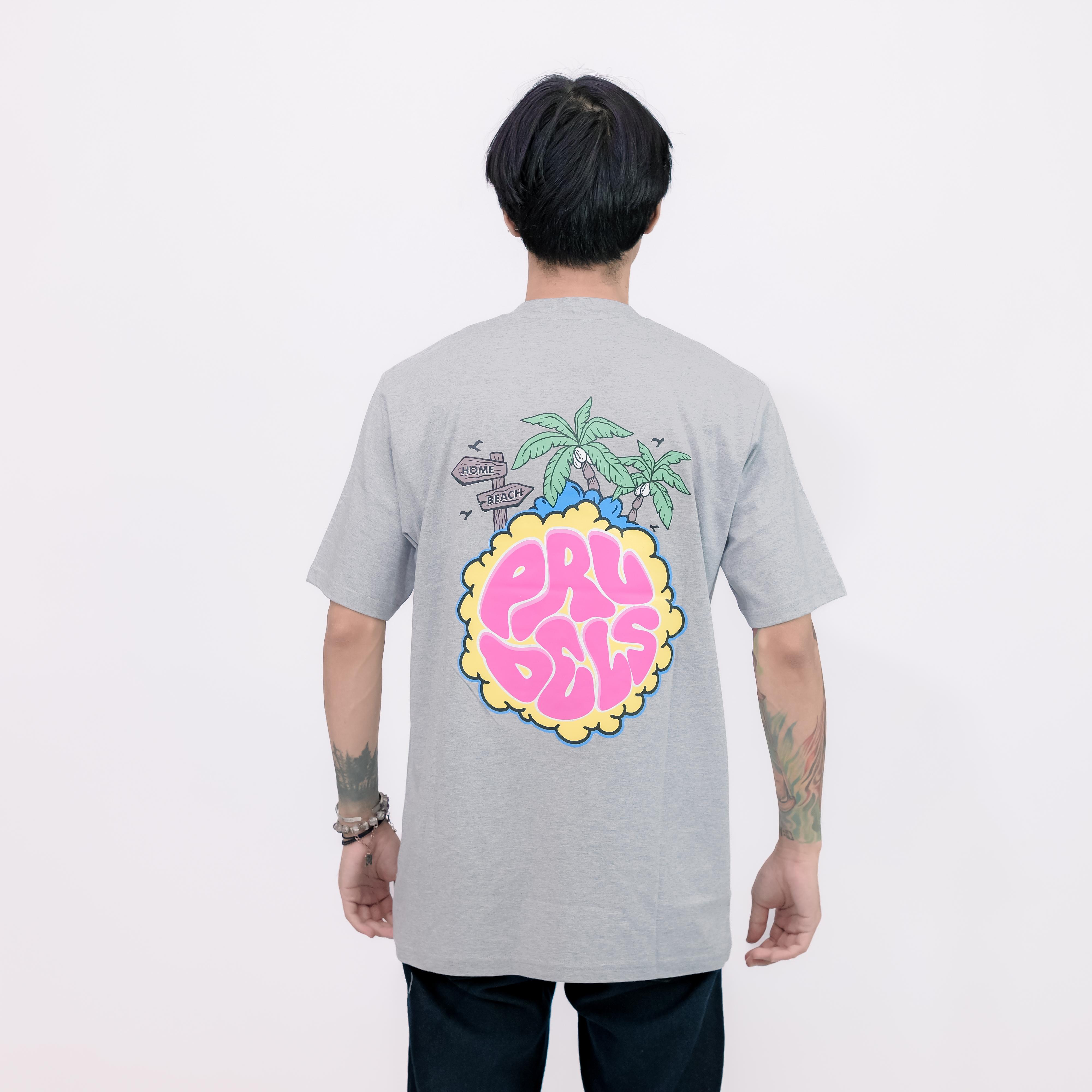 Prudels Kaos Reguler Unisex - Premium Distro Streetwear - Artikel Beach - Cotton 24s Lembut & Nyaman foto 5